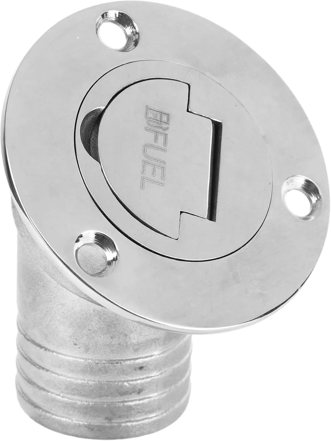 Boat Deck Filler, 45° 316 Stainless Steel 38mm Keyless Cap Marine Yacht Deck Fill (FUEL)