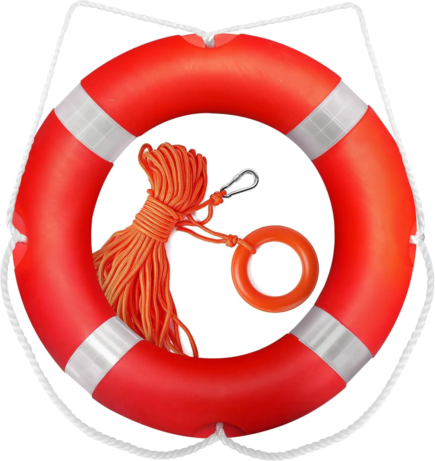 Boat Safety Throw Rings - Life Buoy Ring with Water Floating Lifesaving Rope - Compiled with Solas 74/96