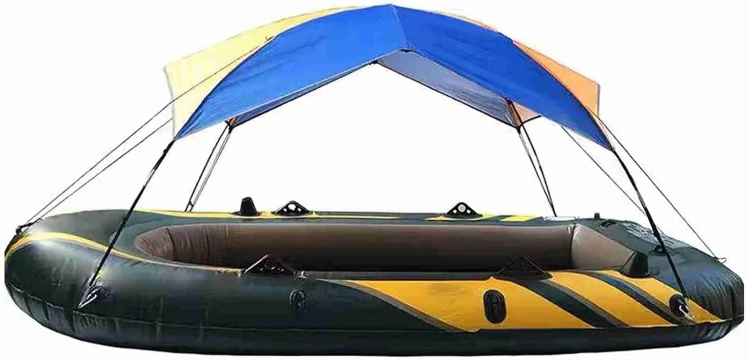 Boat Shade Canopy Sun Shelter Portable Fishing Tent Lightweight Fiber Sailboat Awning Cover for Outdoor Camping and Travel Size S L (L)