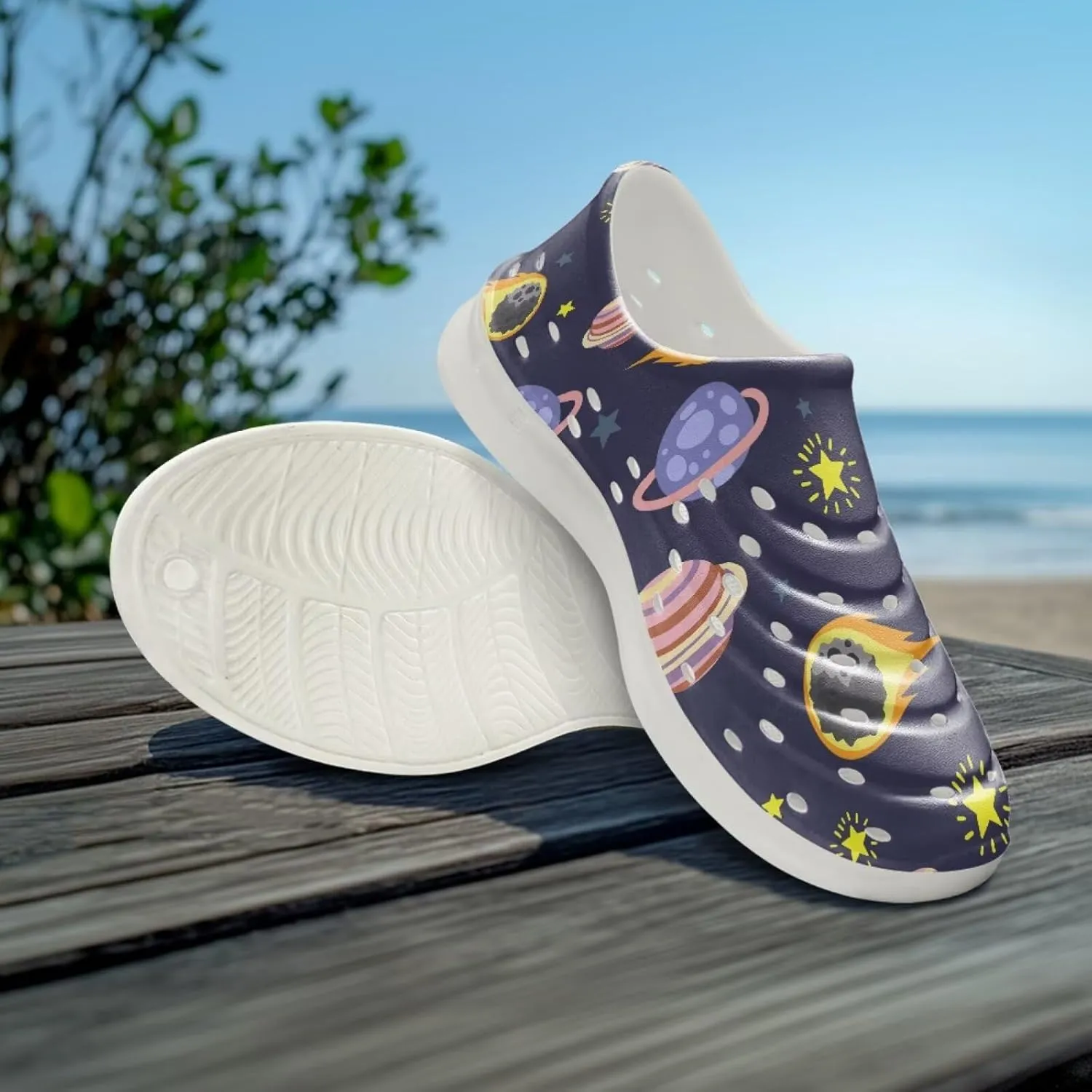 Boat Shoes, Cartoon Water Shoes for Kids, Slip On for Comfort and Style, Waterproof Garden Clogs Outdoors