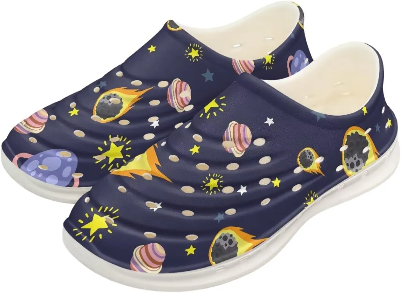 Boat Shoes, Cartoon Water Shoes for Kids, Slip On for Comfort and Style, Waterproof Garden Clogs Outdoors