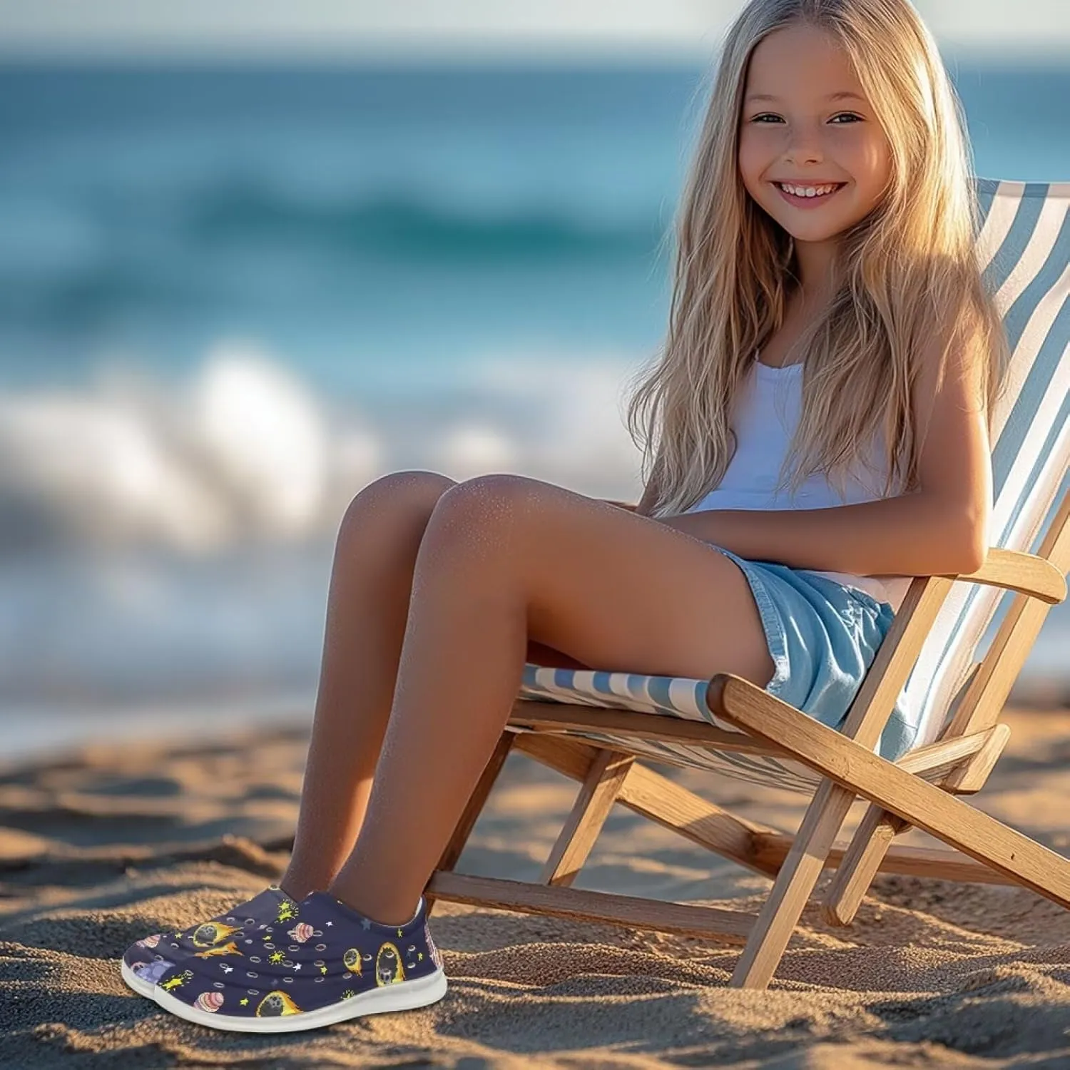Boat Shoes, Cartoon Water Shoes for Kids, Slip On for Comfort and Style, Waterproof Garden Clogs Outdoors