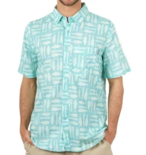 Boatbar Short Sleeve Shirt by Aftco - Turq