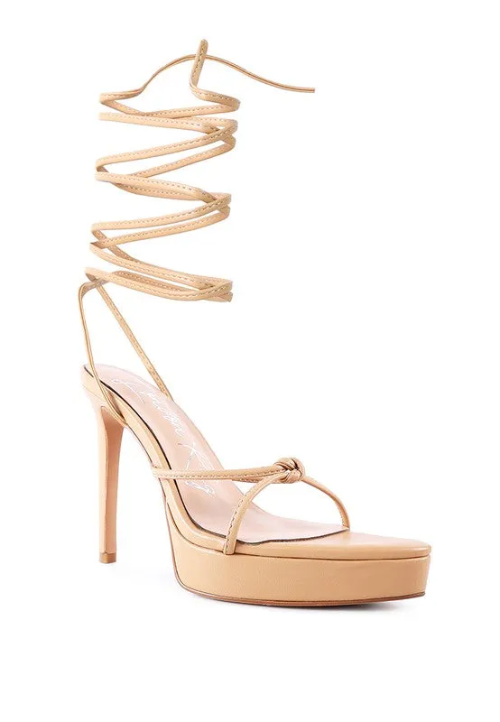 Bondage High Heel Lace Up Sandals