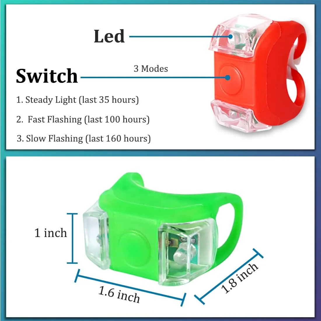 Botepon Kayak Lights for Night Kayaking, Battery Operated Red and Green Navigation Lights for Dinghy, Canoe, Jetski
