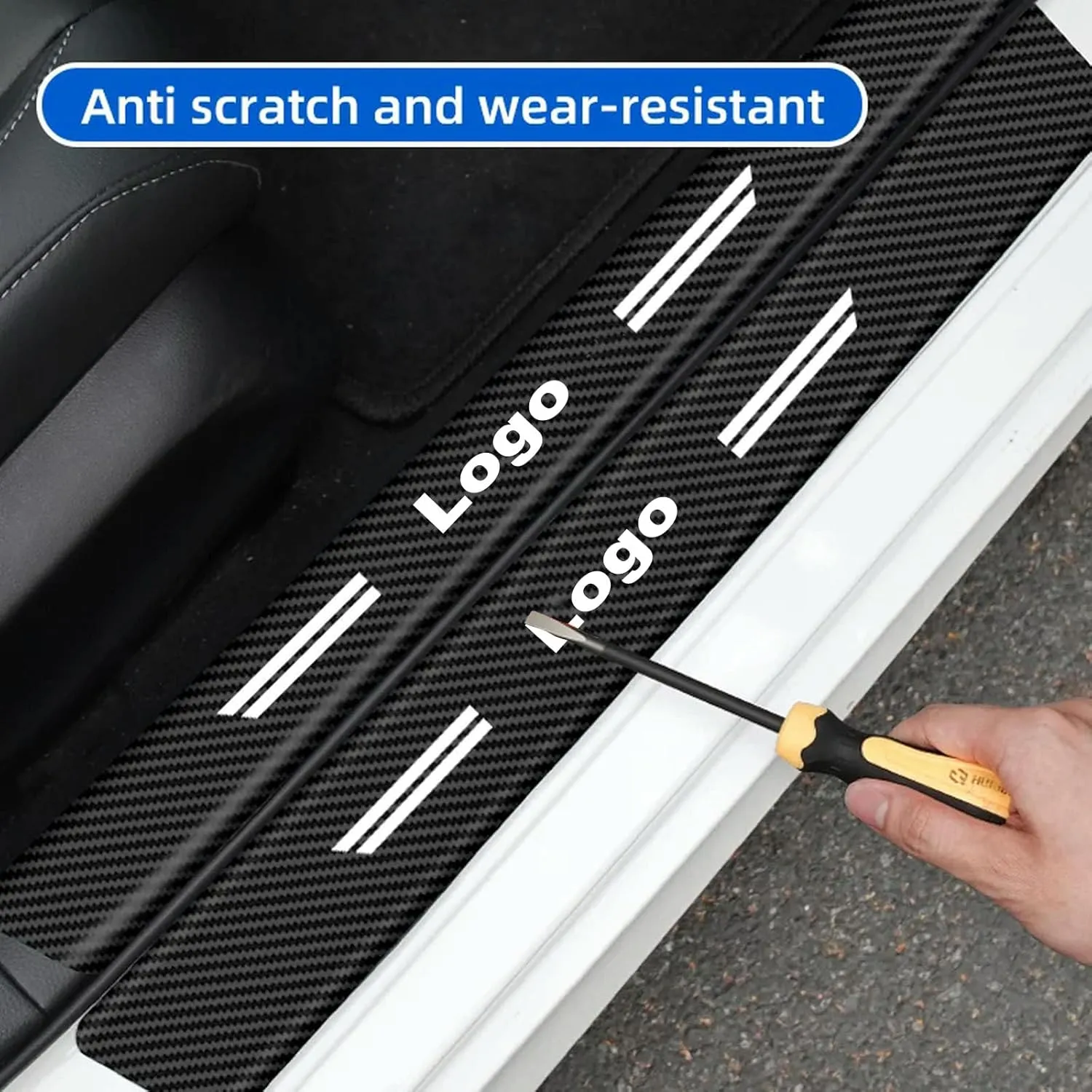 Car Door Sill Sticker Auto Door Threshold Protector Strip Accessories,for Mitsubishi Lancer 10 3 9 EV Outlander X ASX