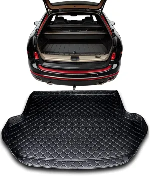 Car Leather Boot Mats for Mitsubishi Mirage 2012-2022, All-Weather Boot Liner Waterproof Non-Slip Cargo Carpet Protective Mat,D