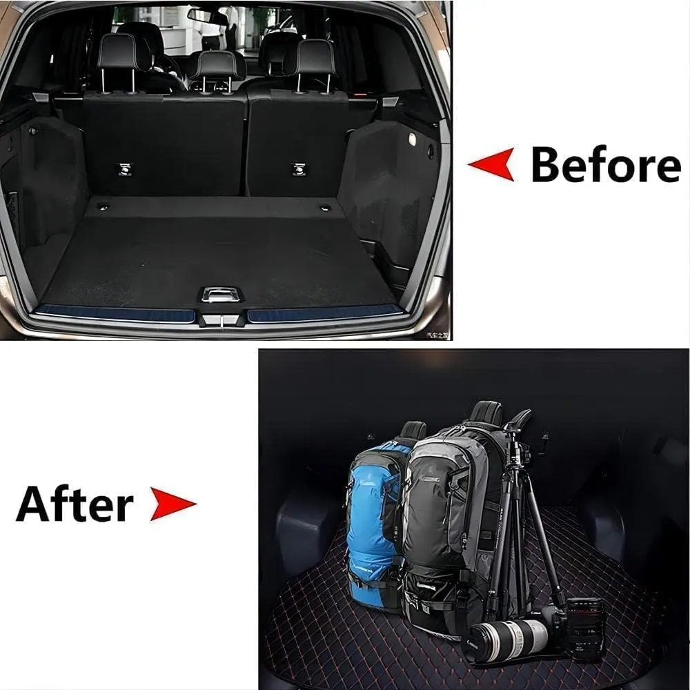Car Leather Boot Mats for Mitsubishi Mirage 2012-2022, All-Weather Boot Liner Waterproof Non-Slip Cargo Carpet Protective Mat,D