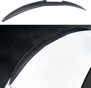 Car Rear Spoiler for Daewoo Nexia (KLETN) 1995-2002 2003 2004 2005 2006 2007 2008, Rear Spoiler Body Kit Auto Lip Tail Wing Boot Roof Lip Kit Trunk Car Spoiler Car Accessories,Carbon Fiber