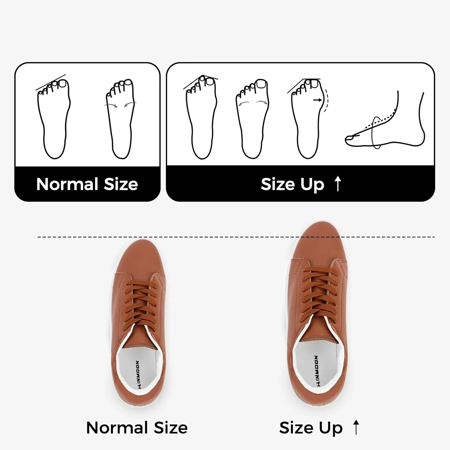 CHIN·MOON Men's Lightweight Casual Sneakers PU Leather Tennis Shoes Low Top Fashion Skate Sneaker