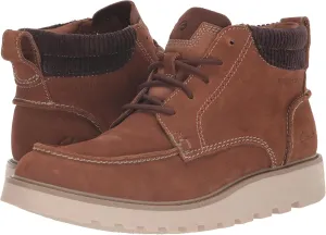 Clarks Men's Barnes Mid Oxford Boot, Cola Suede, 7.5