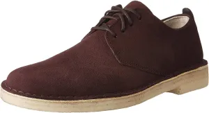 Clarks Men's Desert London Burgundy Suede Oxford