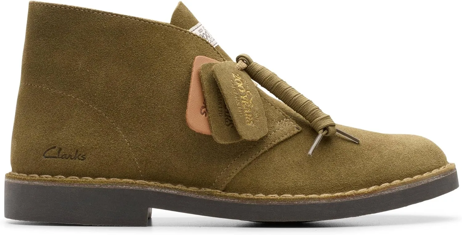 Clarks Men's Flat Oxford Boot, Olive Silk, 10
