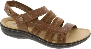 Clarks Women's Laurieann Erin Flat Sandal, Tan Combi, 9 Wide