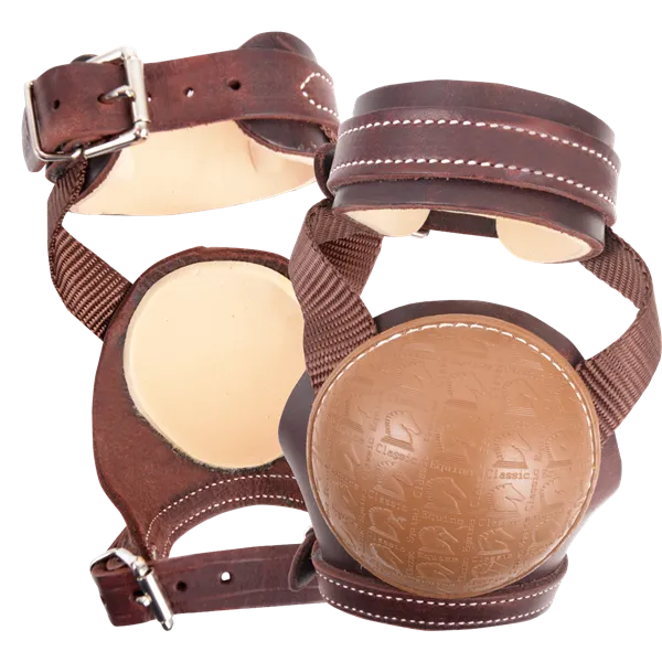 Classic Equine Leather Skid Boots with Nylon