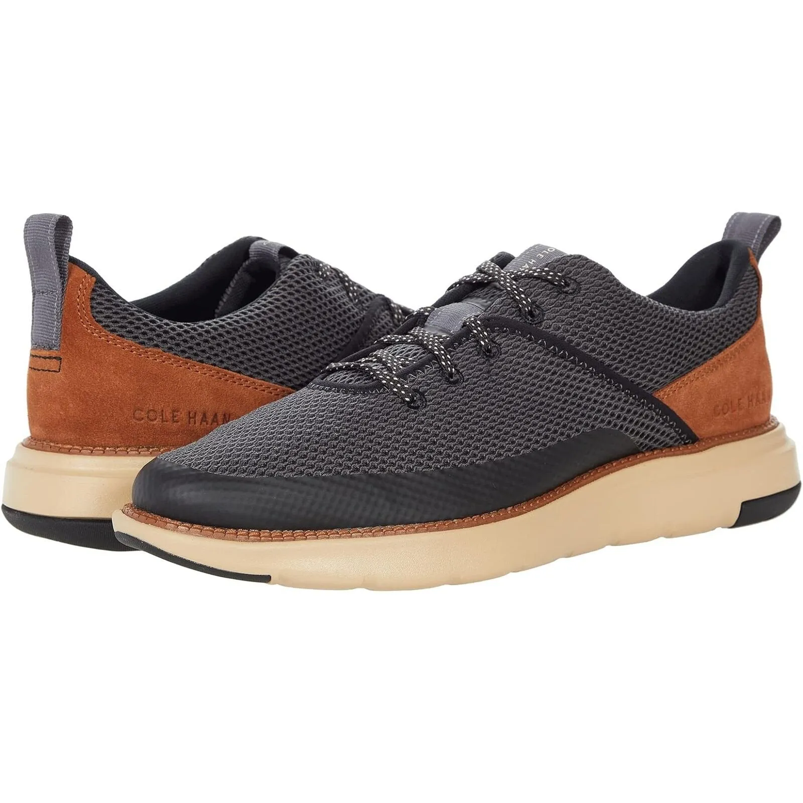 Cole Haan Mens Grand Atlantic Sneaker Black/Magenet/British Tan Mesh C34651