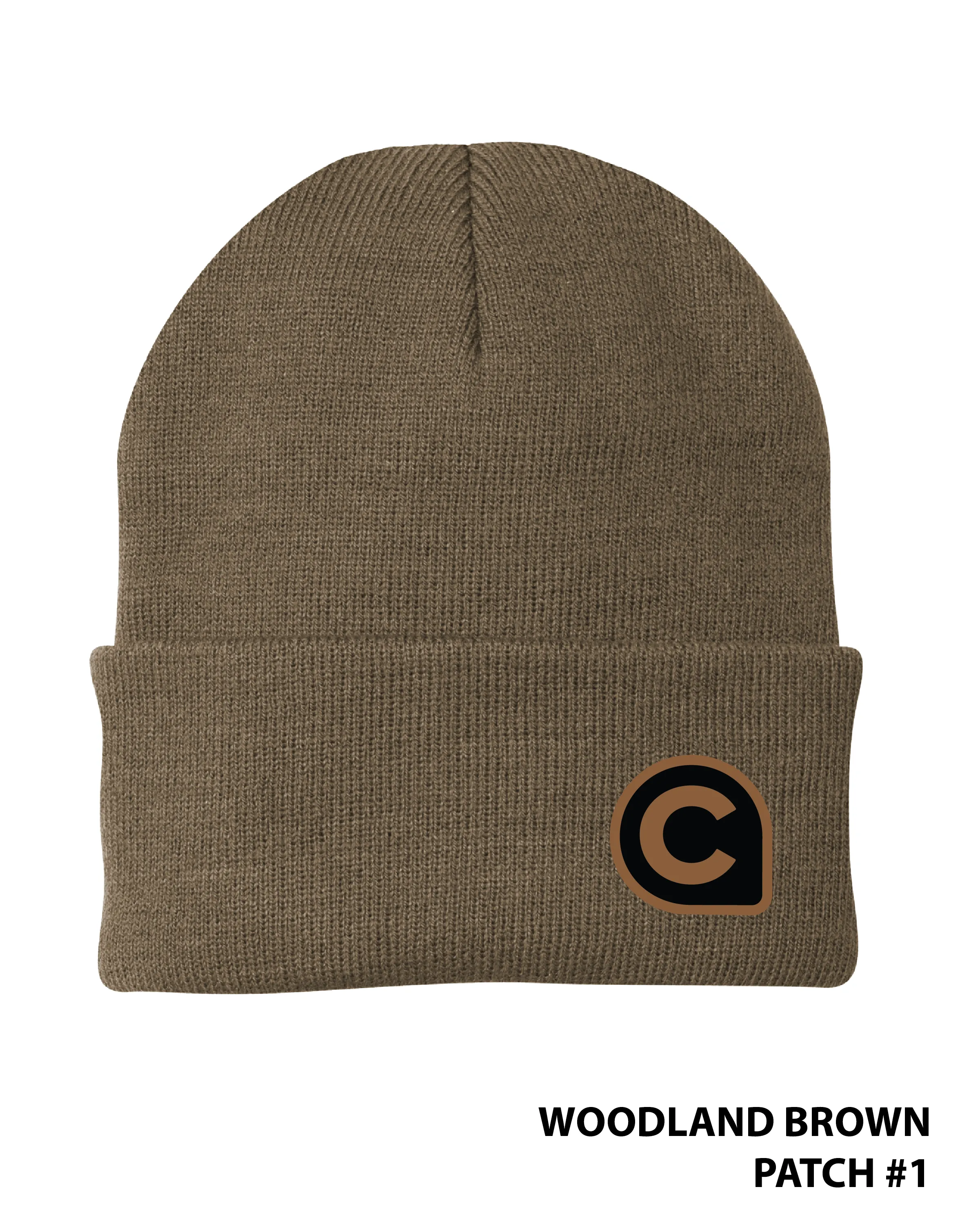Crossroads Leather Patch Beanie