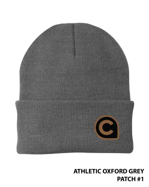 Crossroads Leather Patch Beanie
