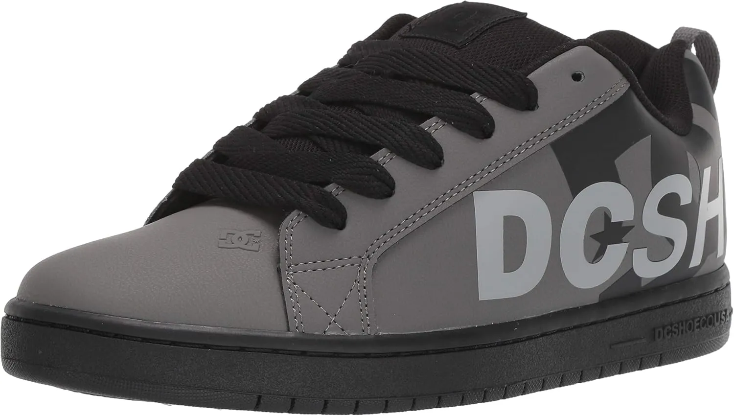DC Men's Court Graffik SE XE Skate Shoe, Grey/Black/Grey, 8.5