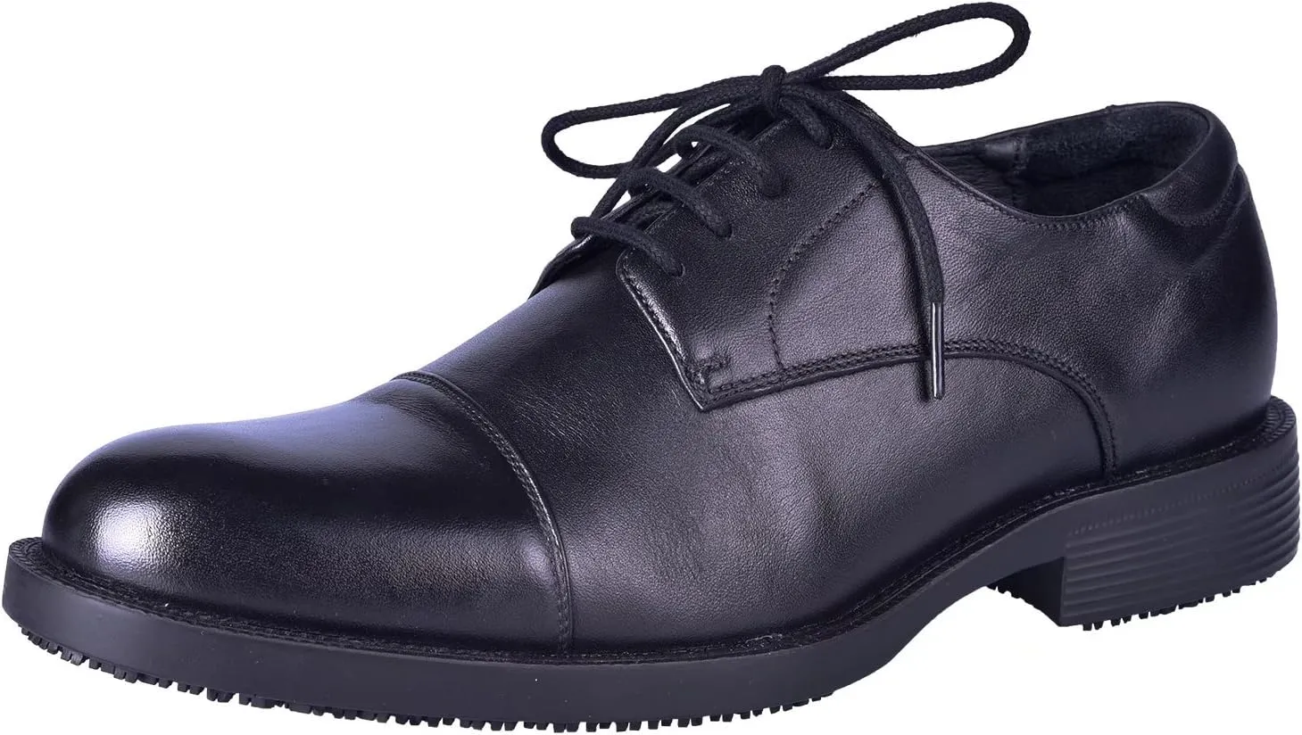 DDTX Men's SRC Anti-Slip Work Shoes Chef Shoes EH Protection Uniform Dress Shoes Lace Up Black