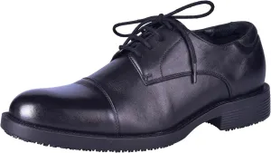DDTX Men's SRC Anti-Slip Work Shoes Chef Shoes EH Protection Uniform Dress Shoes Lace Up Black