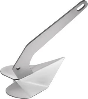 Delta Style Wing Boat Anchor, 316 Stainless Steel Heavy Duty Triangular Boat Anchor, 14lb Wing Style Boat Anchor for Boat, Small Yachts, Deck
