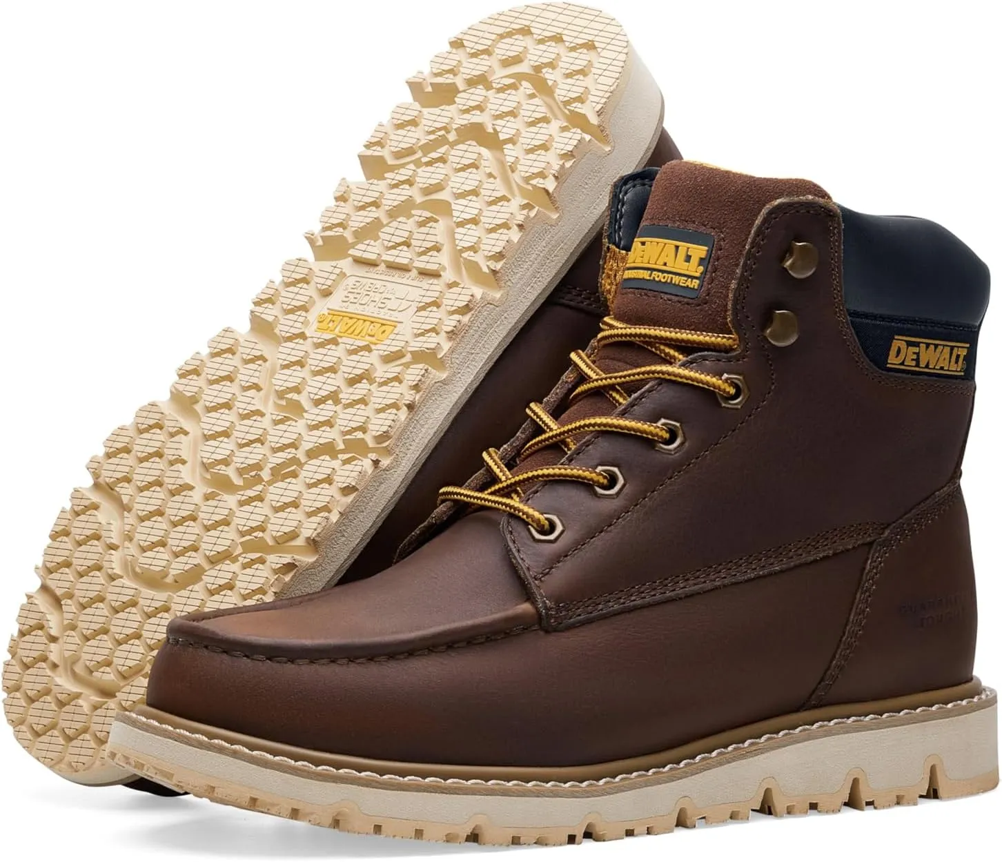 DEWALT Syracuse Work Boots for Men Soft Toe Leather Boots for Construction Work & Safety Footwear botas de trabajo para hombre
