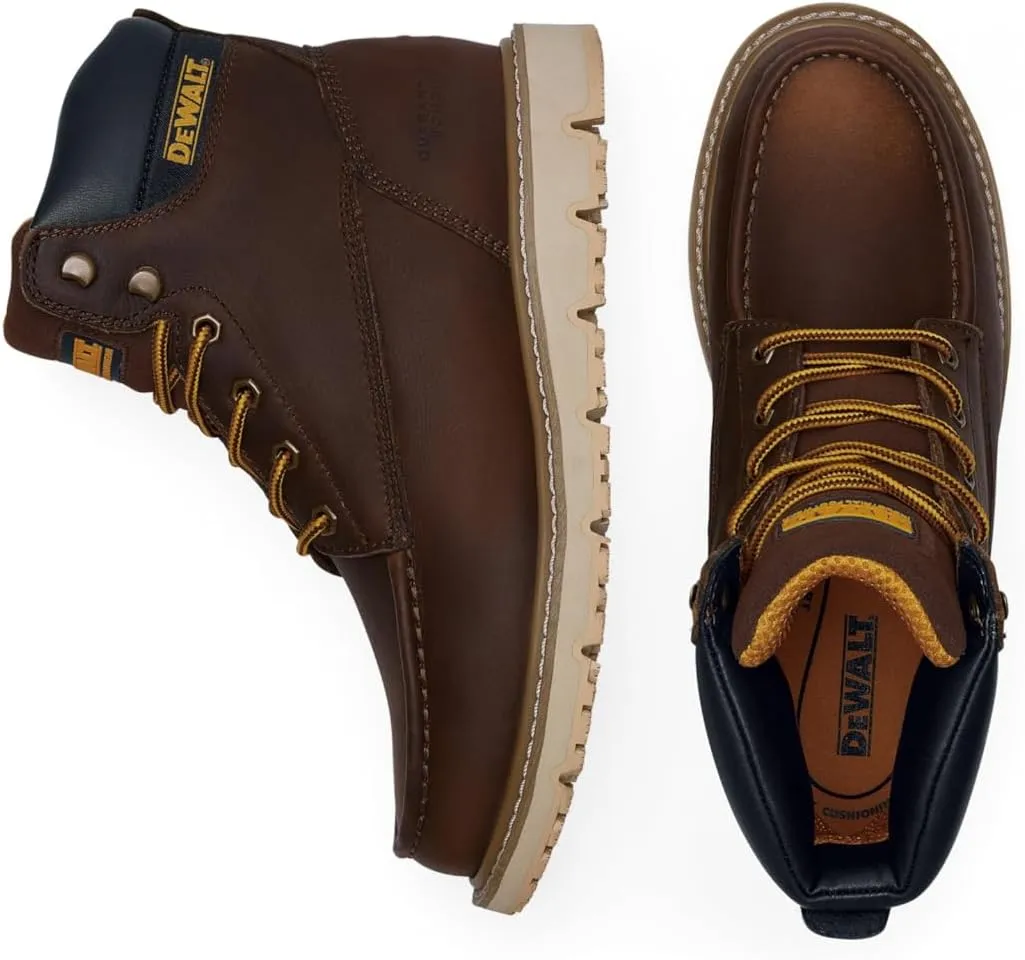 DEWALT Syracuse Work Boots for Men Soft Toe Leather Boots for Construction Work & Safety Footwear botas de trabajo para hombre