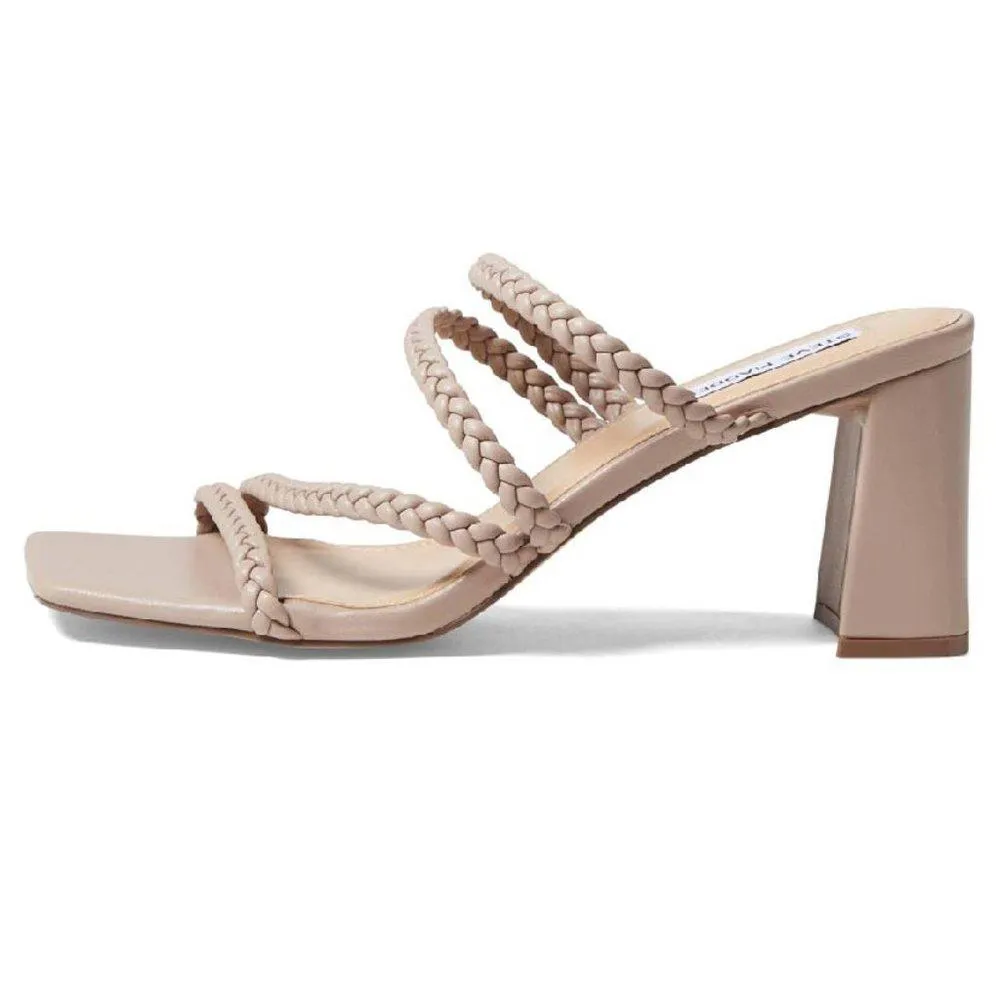Dion Taupe Braided Heeled Sandals