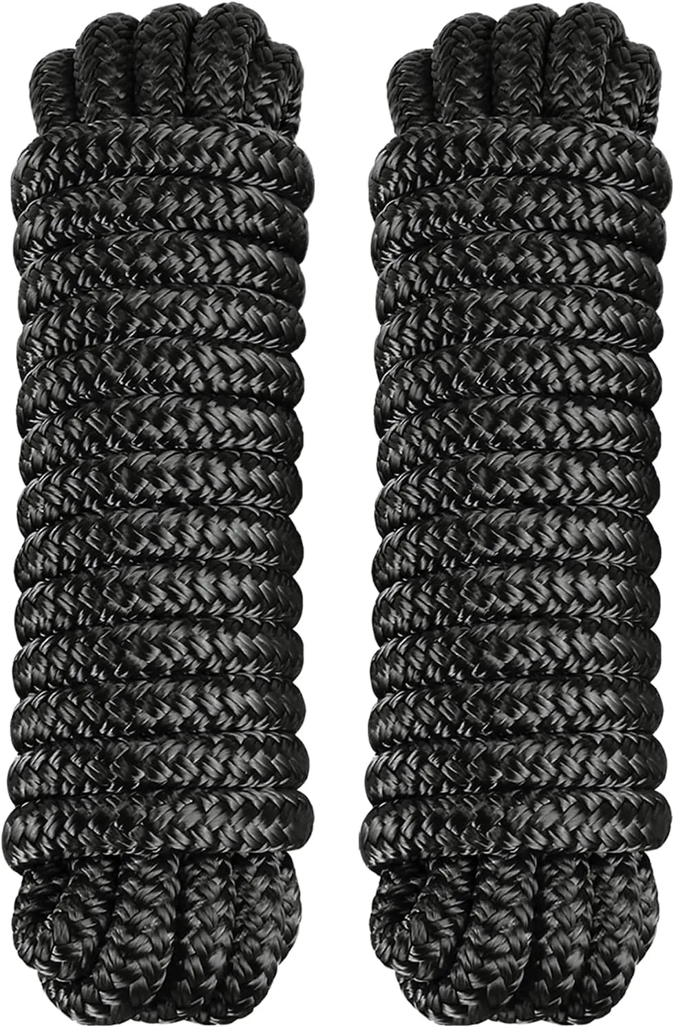 Dock Lines 2 Pack 3/8" x 15' Double Braided Nylon Boat Dock Lines with a 12" Loop - Marine Grade Dock Lines for Boats 3/8 Inch Boat Ropes for Docking, Boat Lines/Dock Ropes/Marine Rope, J-FM TWNTHSD