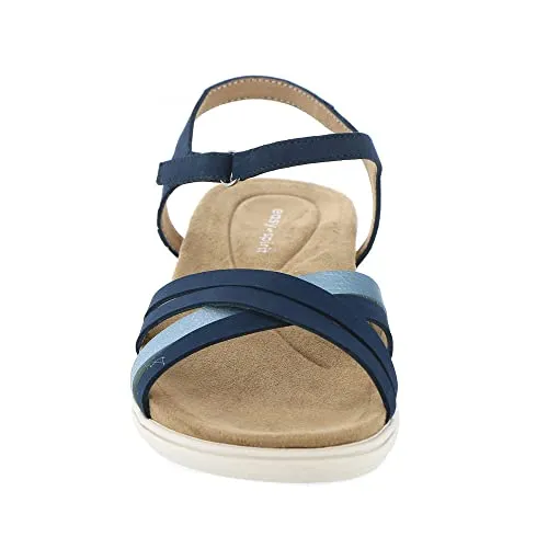 Easy Spirit Women's DOTTLE3 Flat Sandal, Blue 400, 9