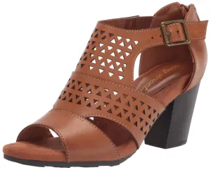 Easy Street Women's Block Heel Sandal Heeled, Luggage, 9.5
