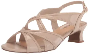 Easy Street Women's Tristen Heeled Sandal, Nude, 7 Wide