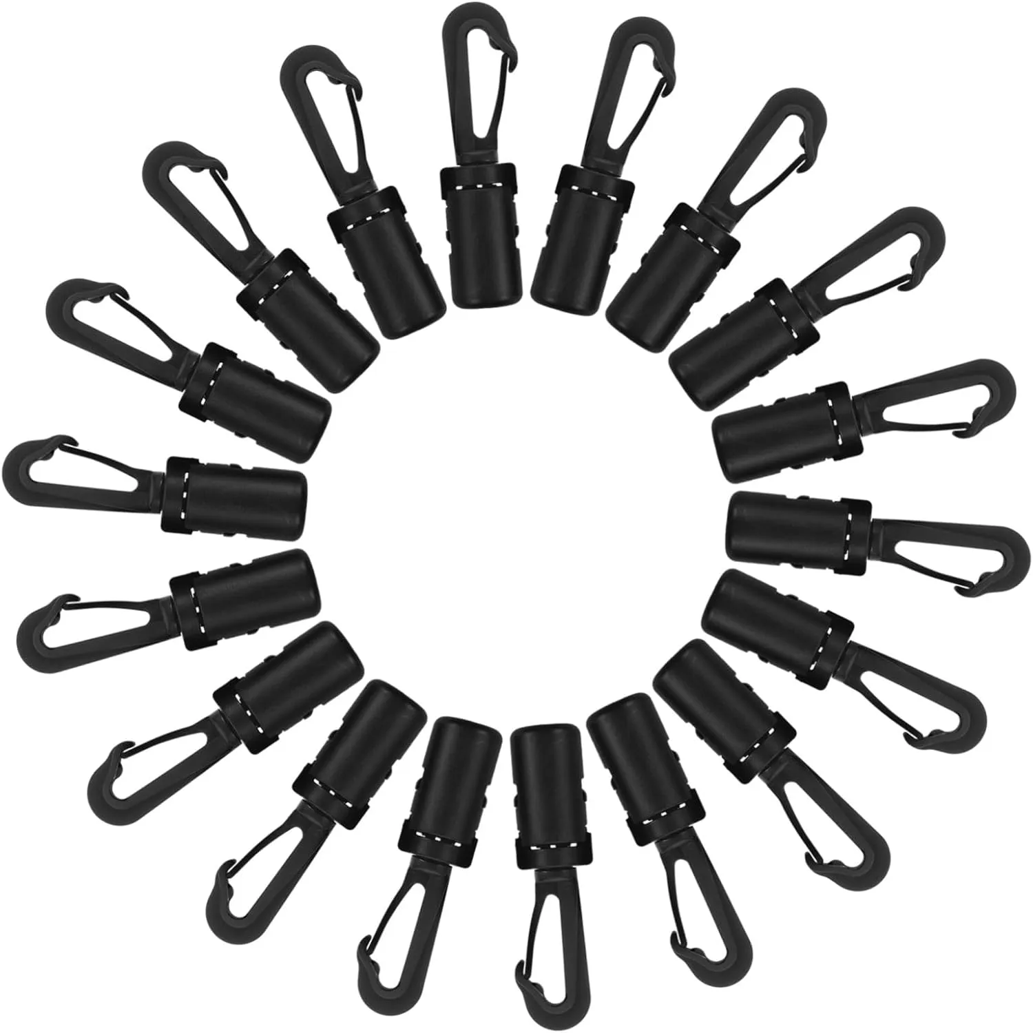 Elastic Rope End Hook 20pcs Kayak Anchor Cleat for Boat Dock Mooring Tie Hook