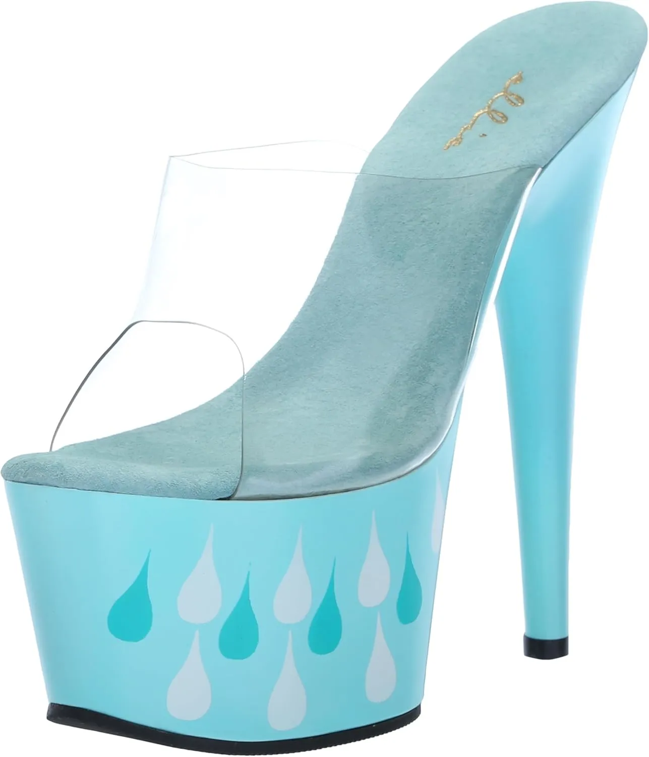 Ellie Shoes Women's 709-teardrop-blue-5 Heeled Sandal
