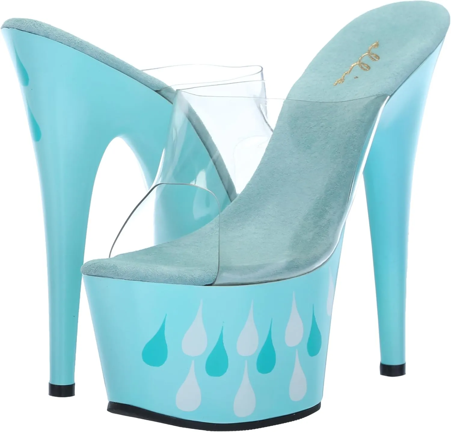 Ellie Shoes Women's 709-teardrop-blue-5 Heeled Sandal