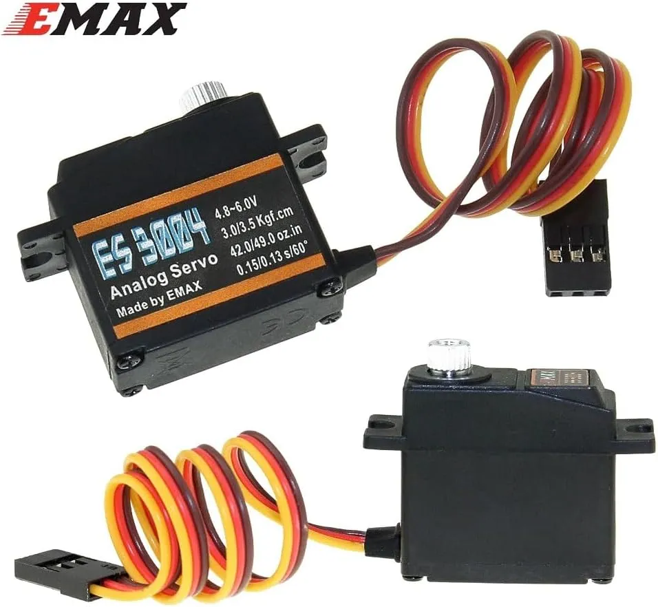 ES3004 Metal Analog Servo 20g Waterproof Servo with Gears for EMAX Servo for RC Car Helicopter Boat Airplane Parts Accessories (ES3004 4PCS)