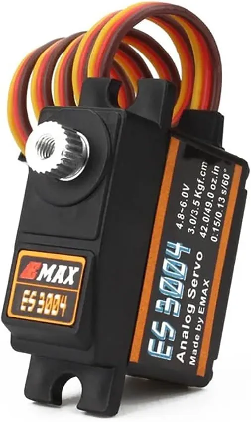 ES3004 Metal Analog Servo 20g Waterproof Servo with Gears for EMAX Servo for RC Car Helicopter Boat Airplane Parts Accessories (ES3004 4PCS)