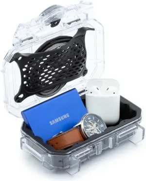Evergreen 52 Waterproof Dry Box Protective Case - Travel Safe/Mil Spec/USA Made - for Cameras, Camping, Fishing, Hiking, Traveling, Water Sports, Knives, Survival (Clear)