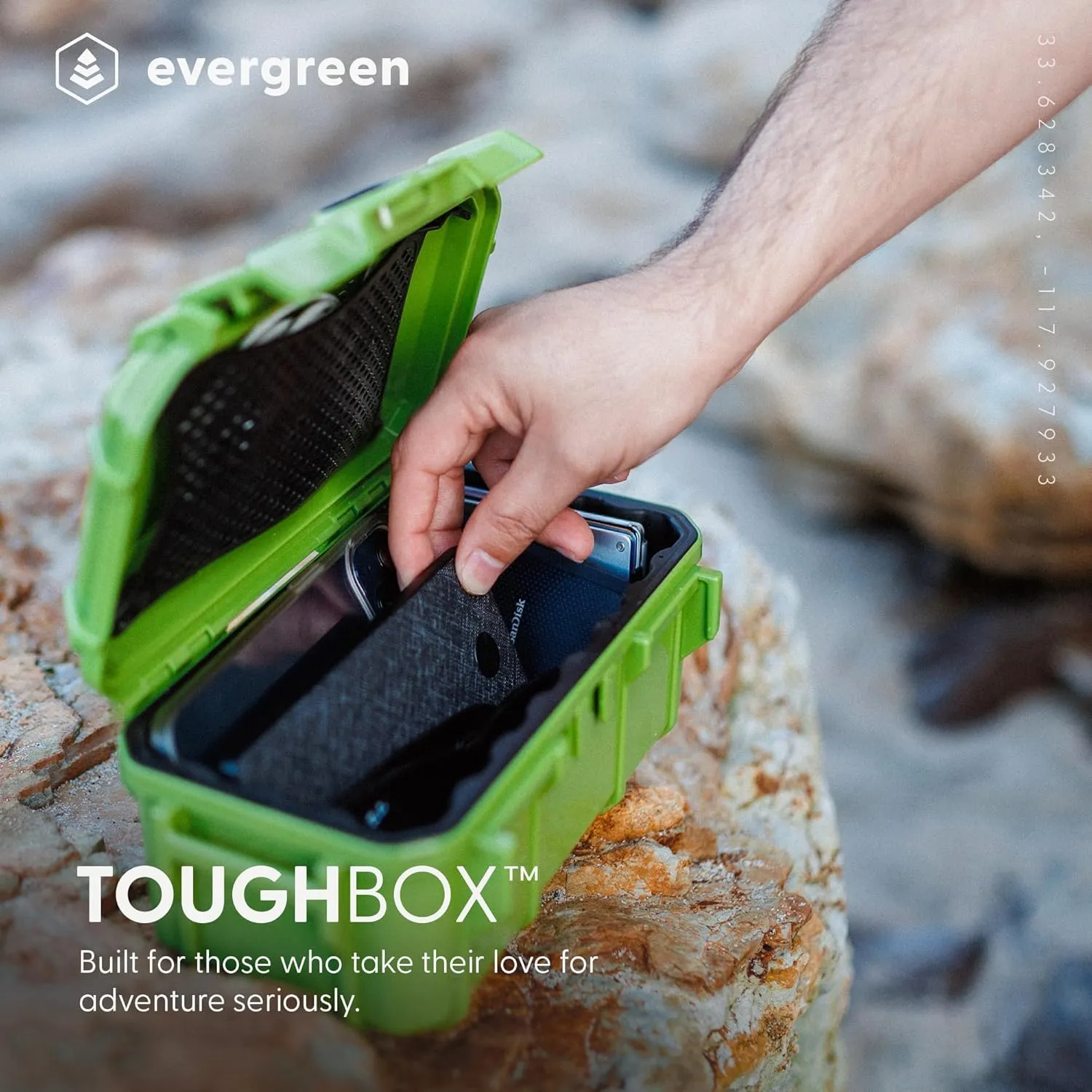 Evergreen 58 Waterproof Dry Box Protective Case - Travel Safe/Mil Spec/USA Made - for Cameras, Lenses, Phones, Pistols, First Aid, Boating, Water Sports, Tacklebox, Ammo Can, Deck Boxes