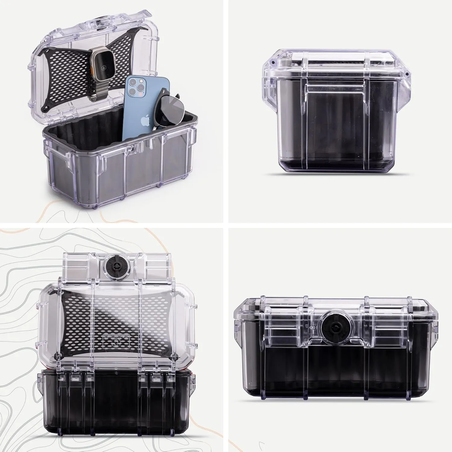 Evergreen 58 Waterproof Dry Box Protective Case - Travel Safe/Mil Spec/USA Made - for Cameras, Lenses, Phones, Pistols, First Aid, Boating, Water Sports, Tacklebox, Ammo Can, Deck Boxes