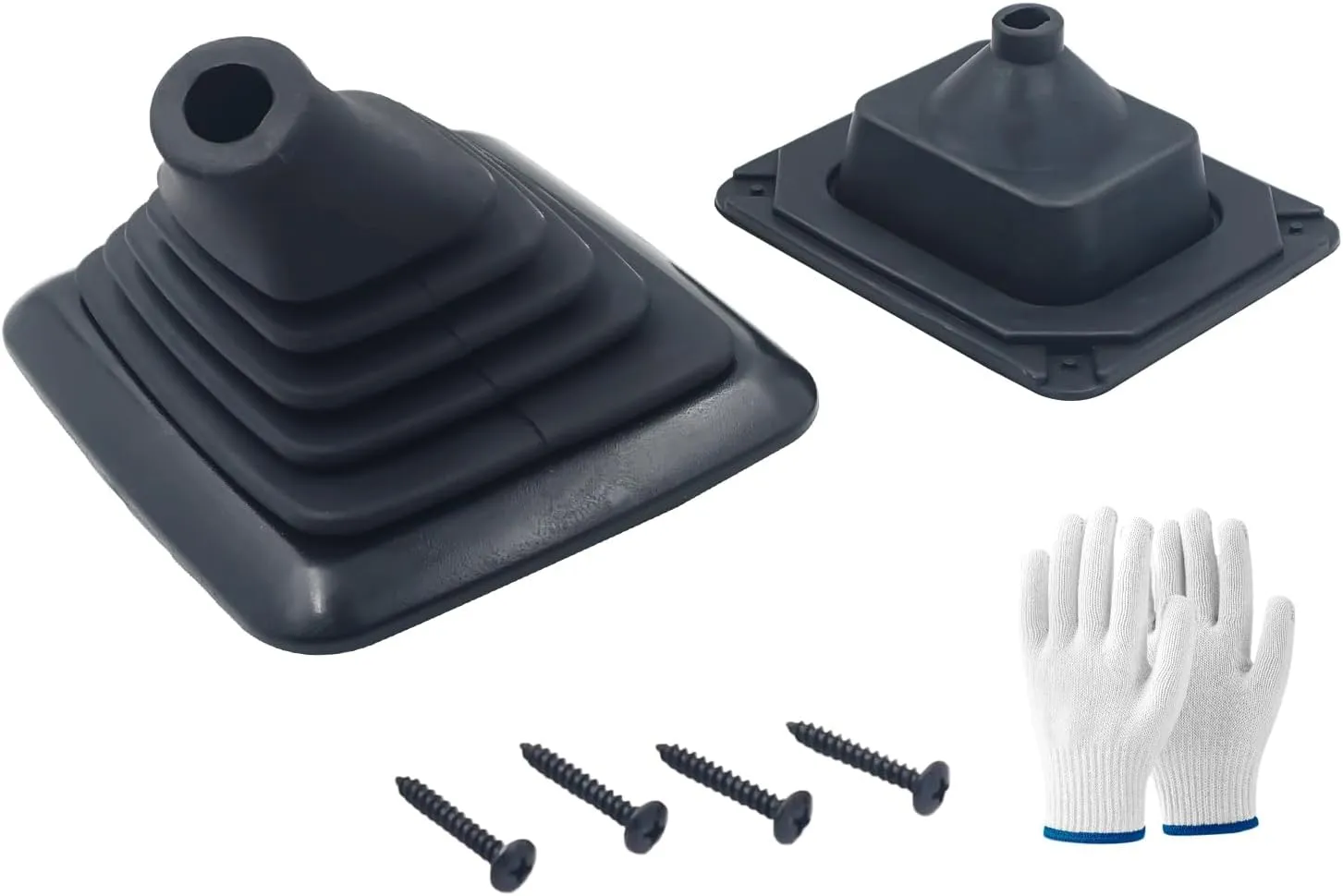 F5TZ7277BA F5TZ-7277-BA Shifter Lever Shift Boot Cover Compatible with Fo-rd F150 F250 F350 1990-1997 Bronco 1990-1996 Manual Transmission Gear Change Boot with a Pair of Gloves