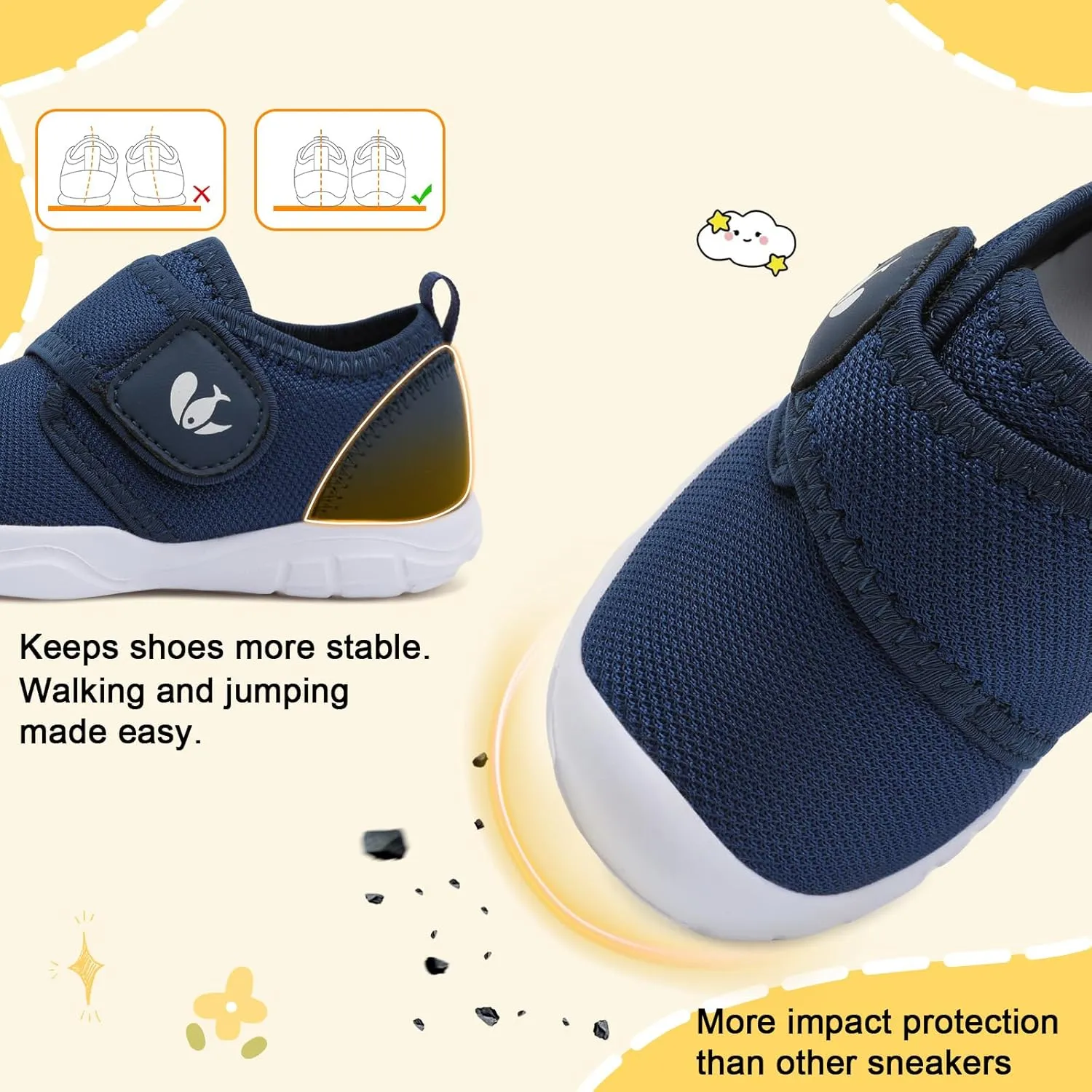 FEETCITY Toddler Shoes Boys Girls Toddler Slip On Sneakers Kids Tennis Shoes Sports Shoe Walking Shoe