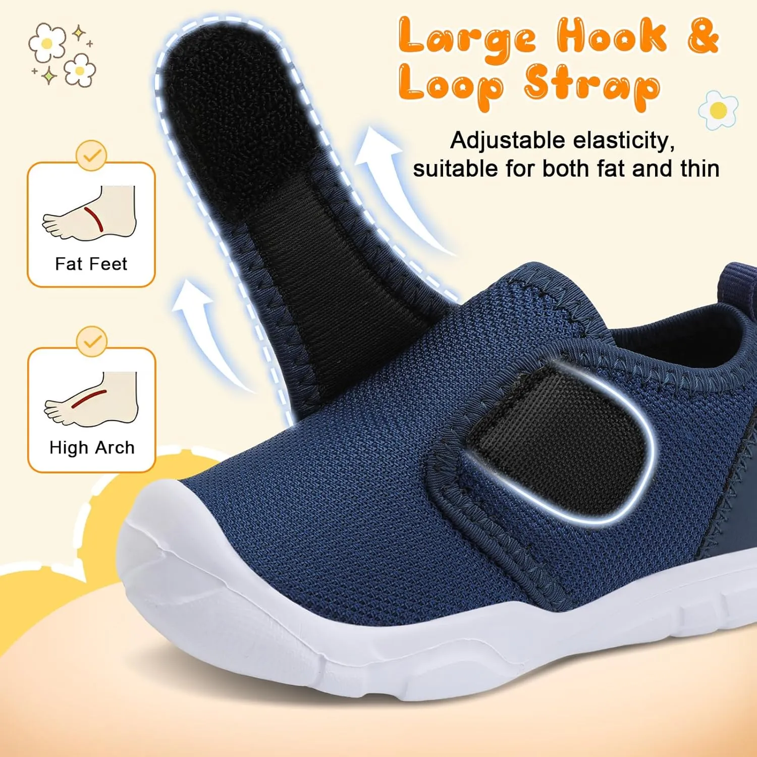 FEETCITY Toddler Shoes Boys Girls Toddler Slip On Sneakers Kids Tennis Shoes Sports Shoe Walking Shoe