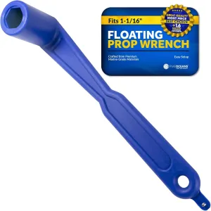 Five Oceans Prop Wrench, Floating Boat Propeller Wrench 1 1/16 Inches Nuts for Outboards and Stern Drives, Ideal Pontoon, Sport and Fishing Boat - FO4603