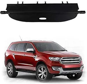 for Ford Everest 2015-2021 Retractable Cargo Cover Luggage Shade Shield Rear Boot Trunk Parcel Load Shelf Shielding Security Accessories,A