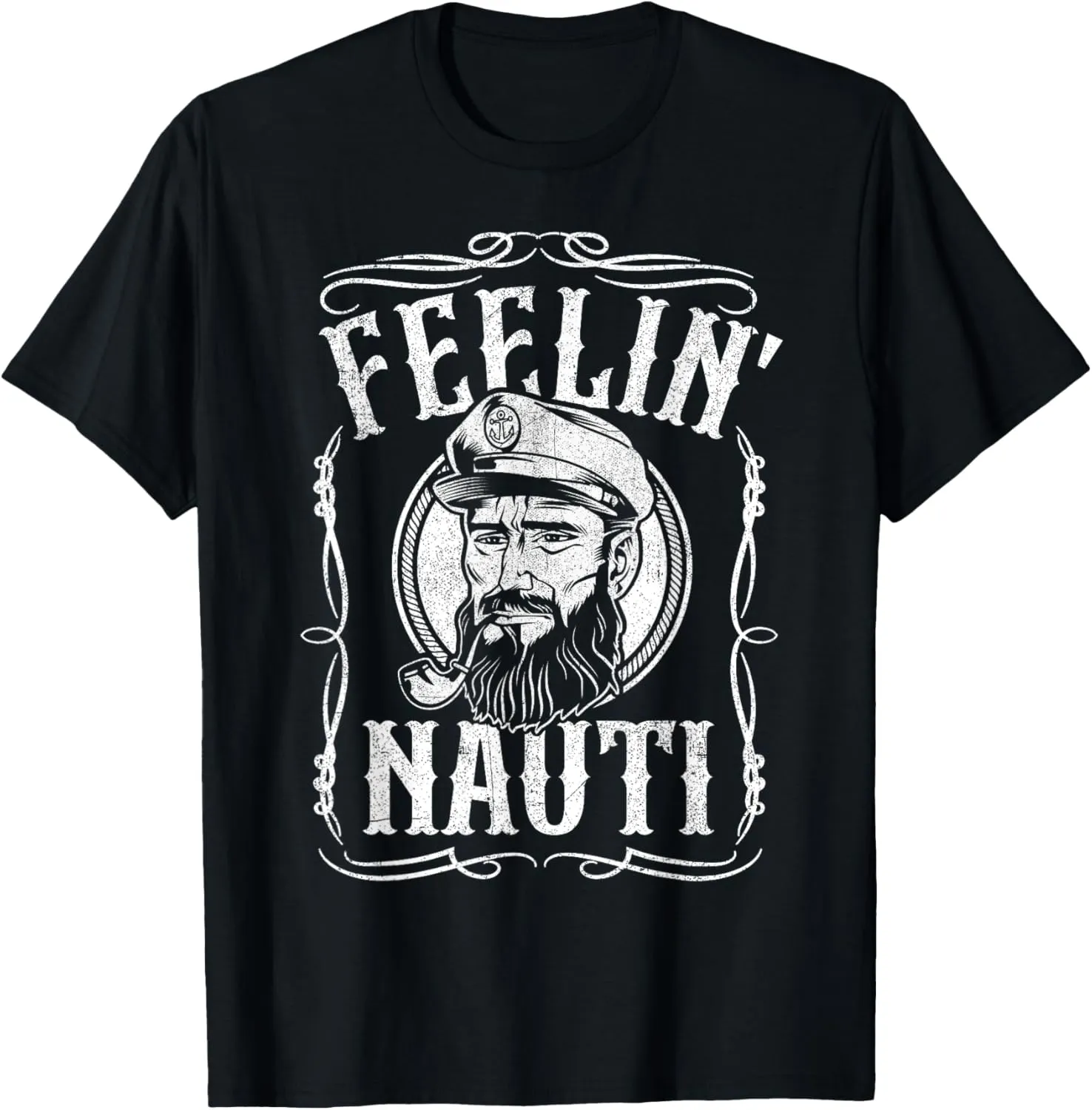 Funny Feelin Nauti Boat Captain Pontoon Sailing Sailor Gift T-Shirt