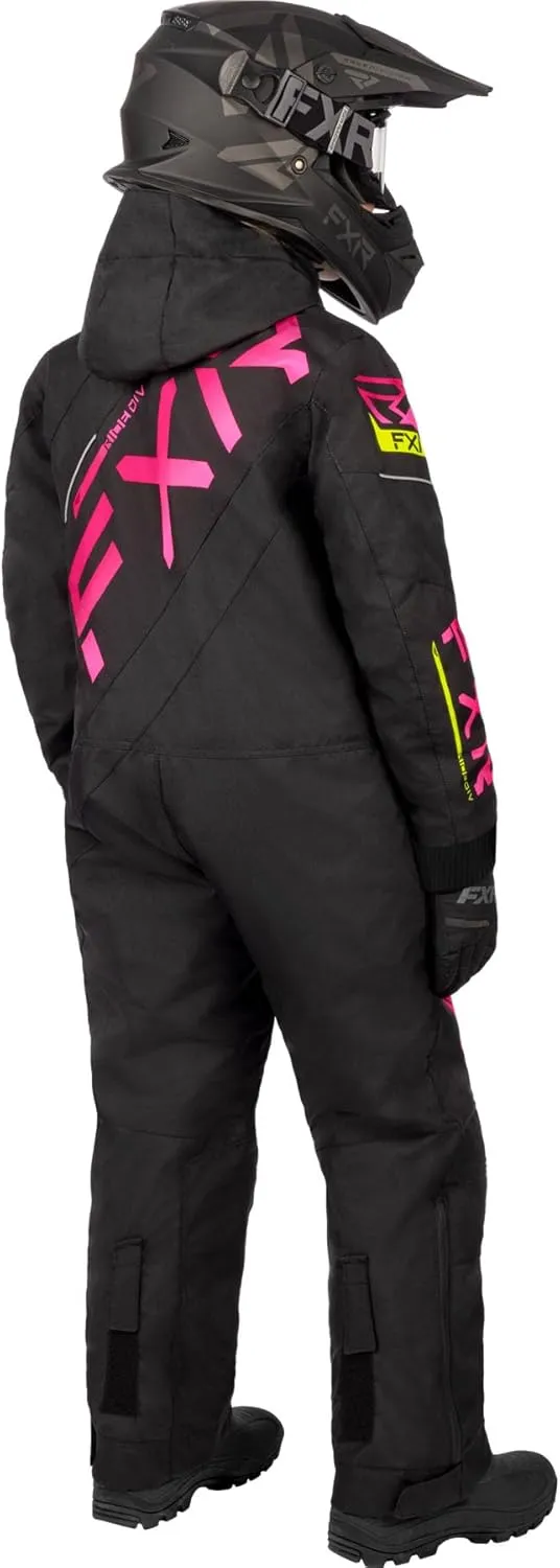 FXR Children's CX Snowsuit/Monosuit 2025 (Black/Raspberry Fade - 2)