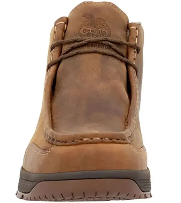 Georgia Boot Brown Athens Superlyte Men's Alloy Toe Waterproof Wallabe Boots GB00647