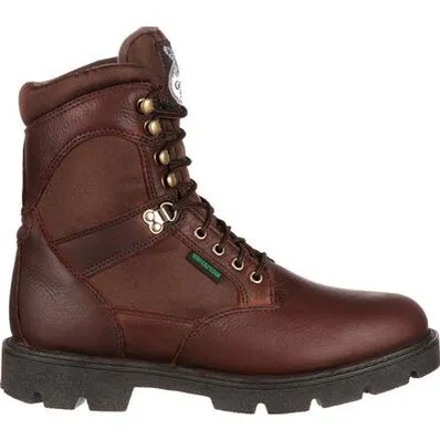 Georgia Boot Brown Homeland Steel Toe Waterproof Men's Work Boot G107 **ONLINE ONLY